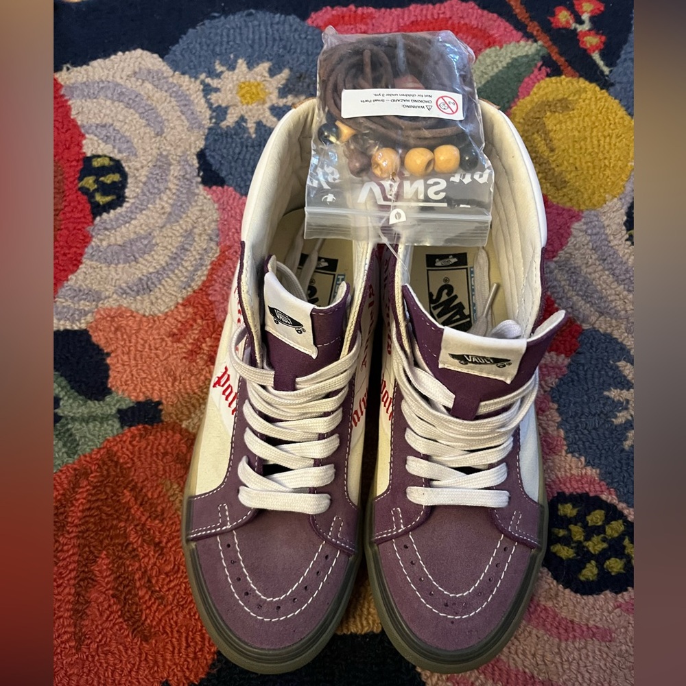 Vans x Palm Angels Purple/Chipmunk SK8-Hi Reissue Sneakers - Picture 3 of 11